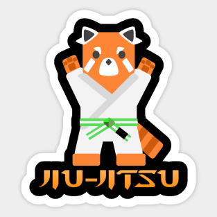 Jiu Jitsu Panda -Green White- Sticker